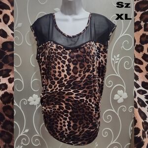 WOMENS SEXY LEOPARD TOP SIZE XL
